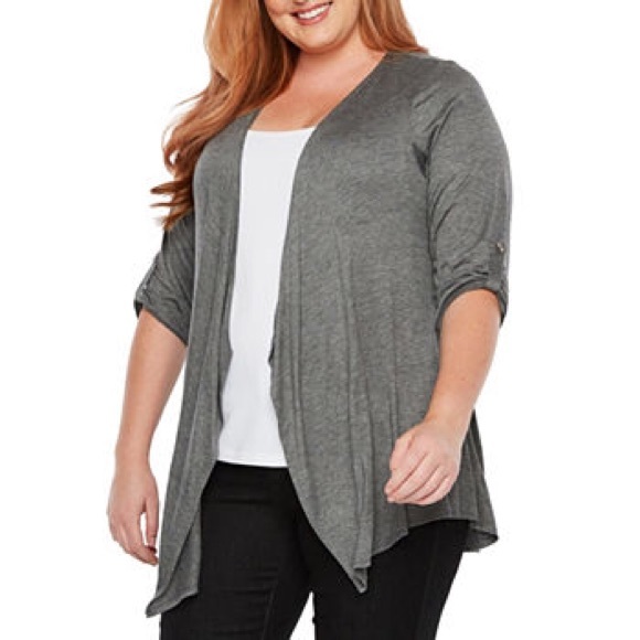 Lane Bryant Grey/silver Duster Plus Size NWT - Picture 6 of 7